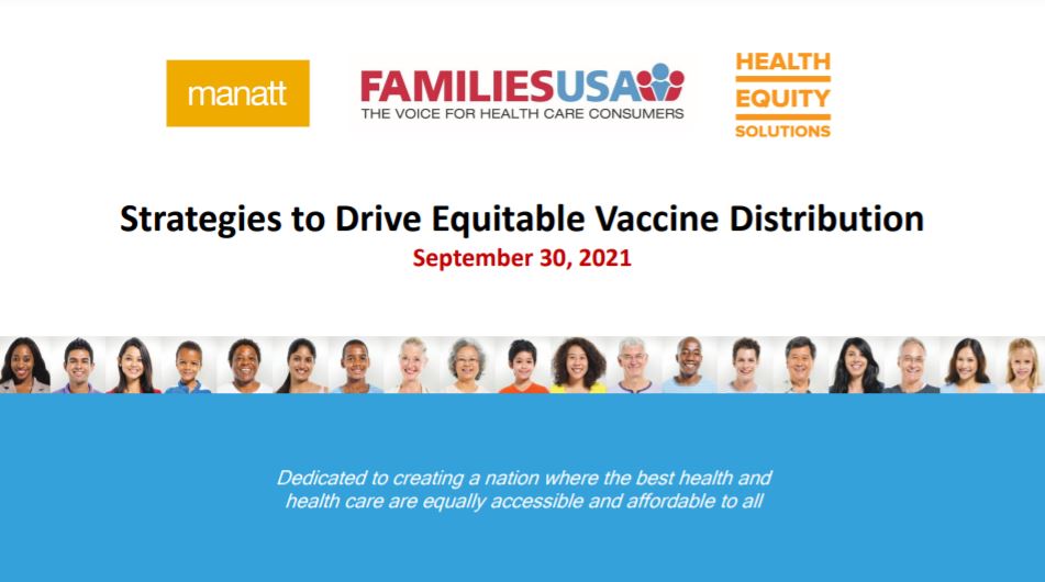 Strategies to Drive Equitable Vaccine Distribution